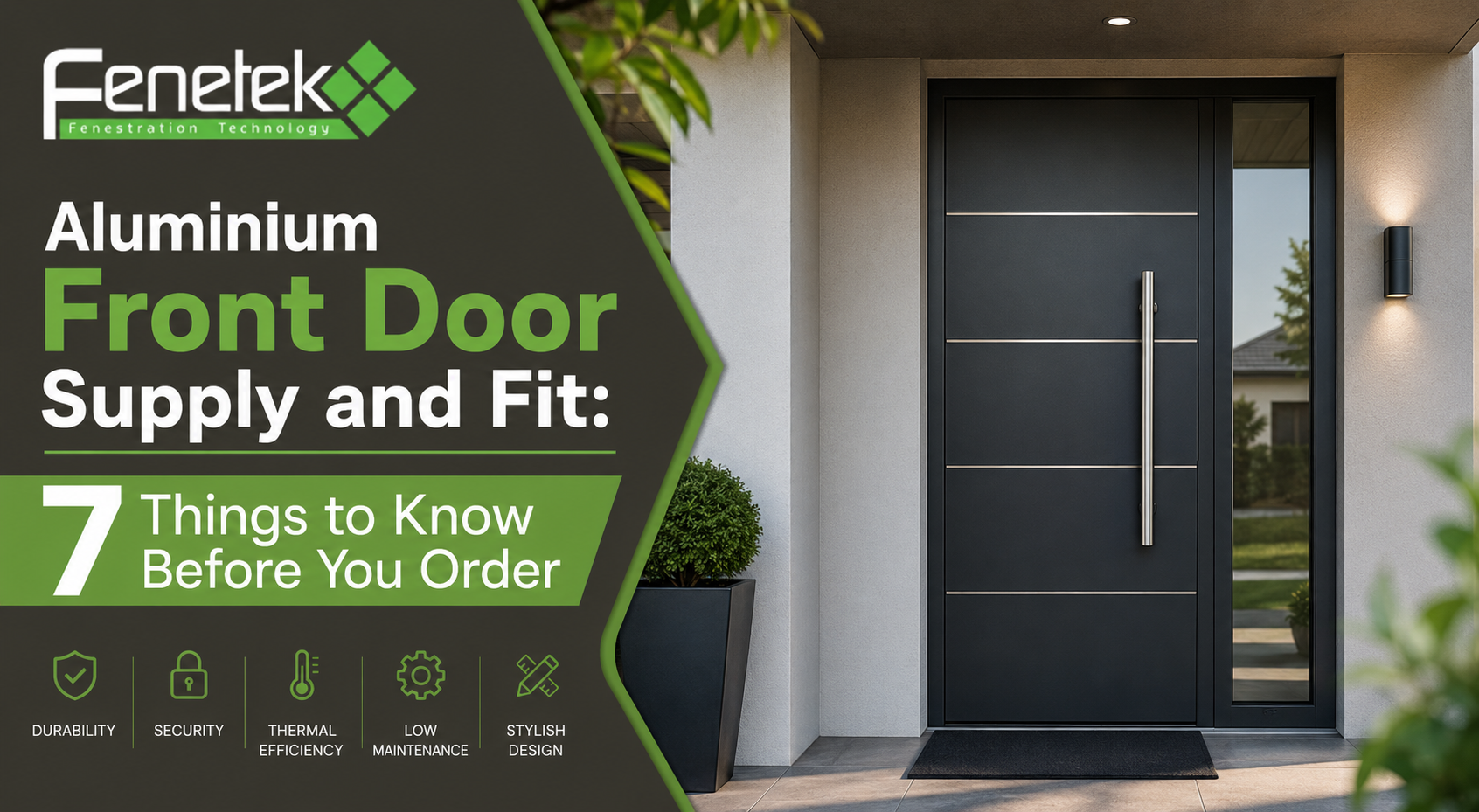 Aluminium Front Door Supply and Fit 7 Things to Know Before You Order